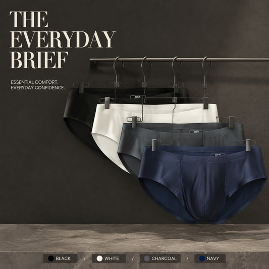 Satin Glossy 3D Pouch Low-Rise Men's Briefs