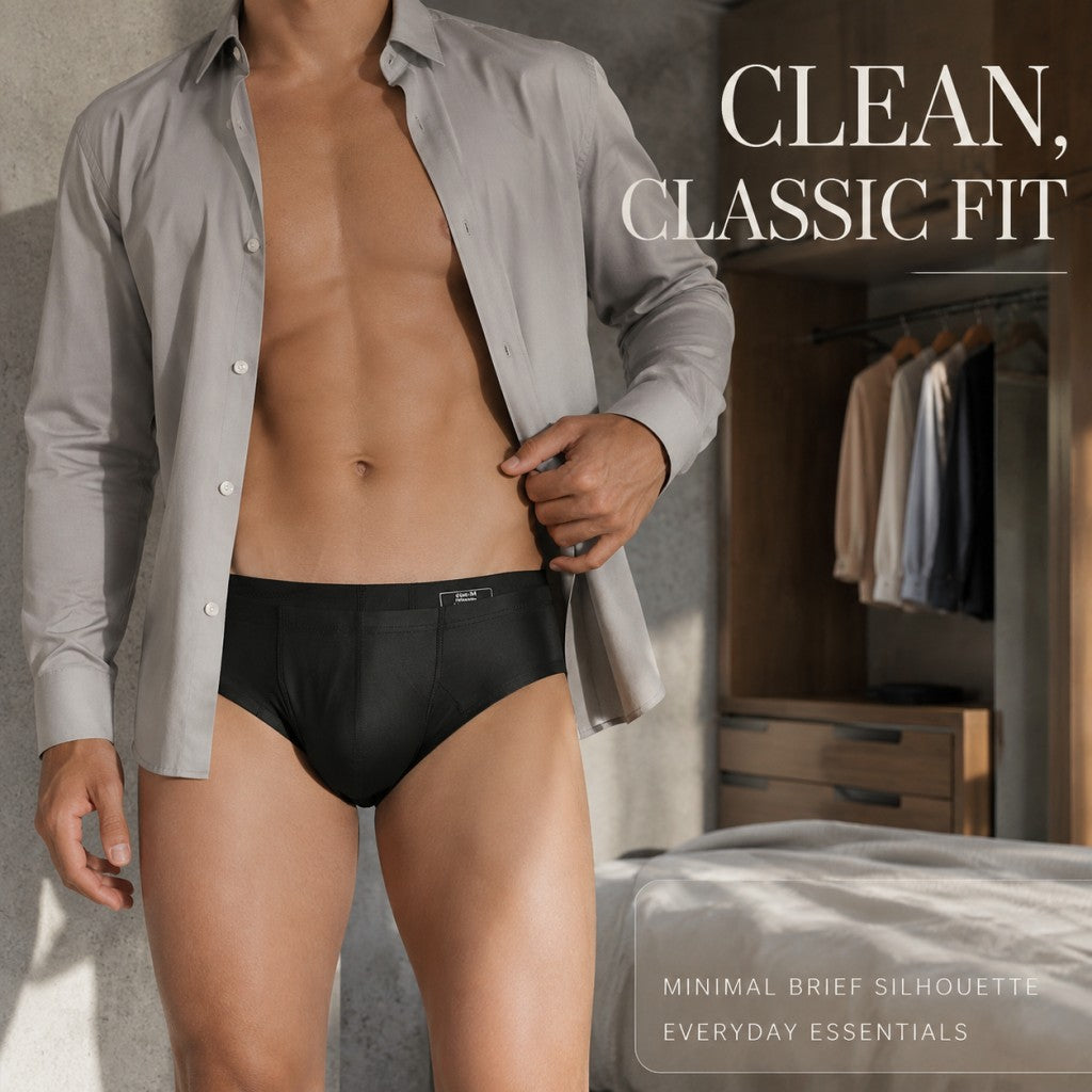 Satin Glossy 3D Pouch Low-Rise Men's Briefs