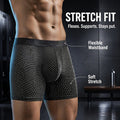 Full Honeycomb Mesh Breathable Anti-Chafing Long Leg Boxer Briefs