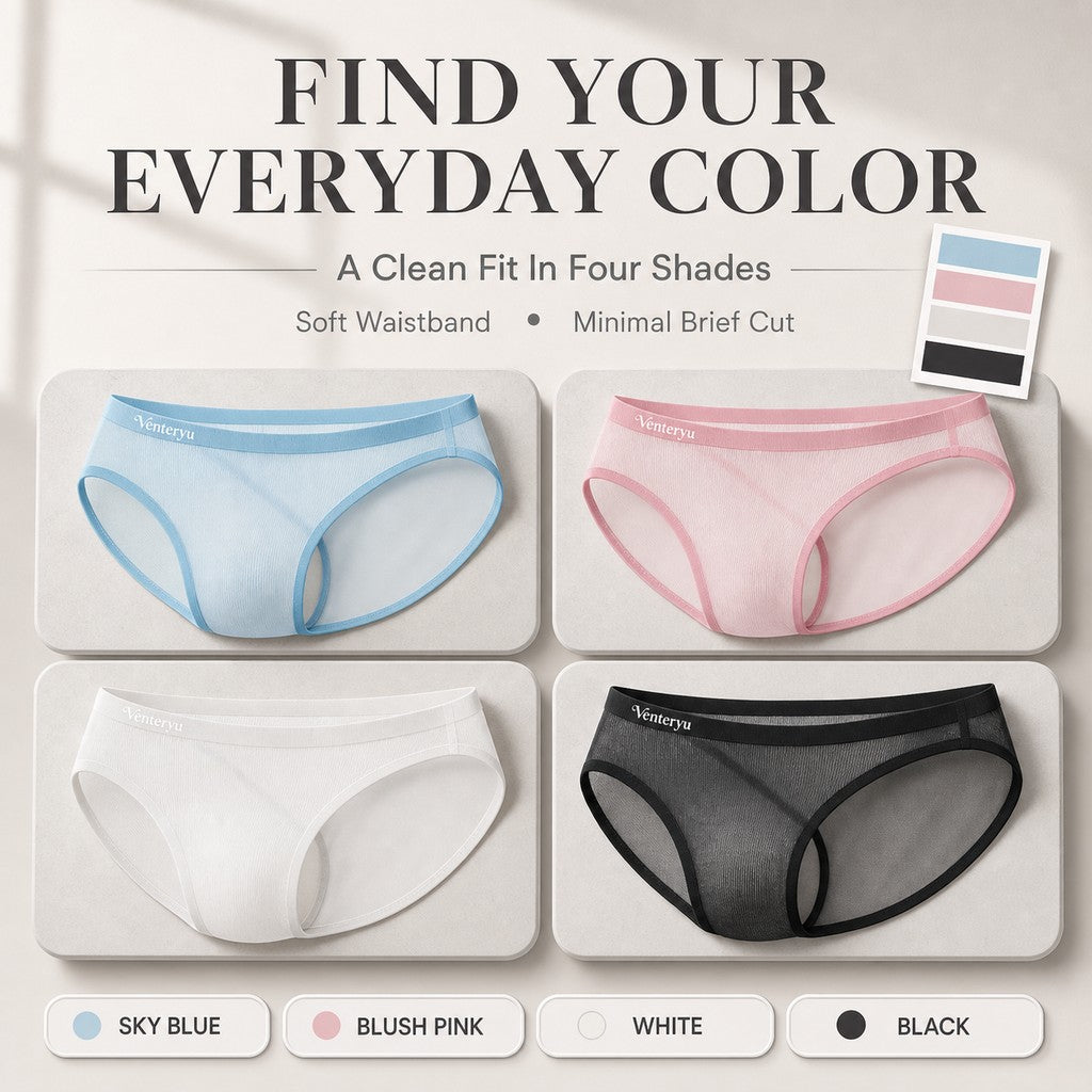 Thin Vertical Texture Stretch Breathable Low-Rise Men's Briefs
