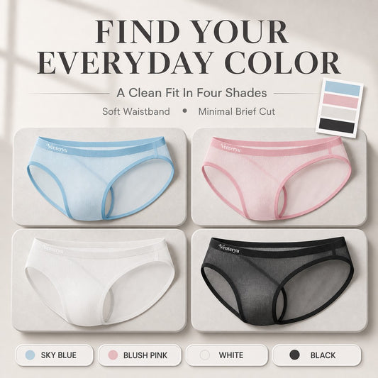 Thin Vertical Texture Stretch Breathable Low-Rise Men's Briefs