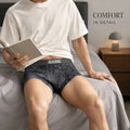Vintage Texture Herringbone Wide Waistband Boxer Briefs