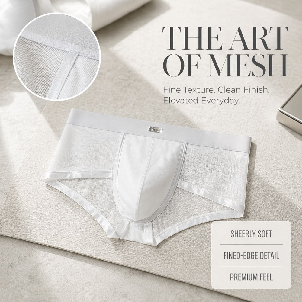 Double Side Sheer Mesh Minimal Low-Rise Briefs