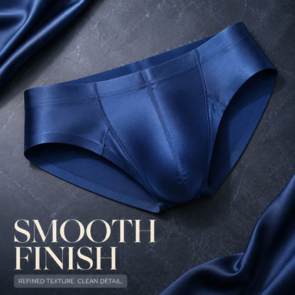 Satin Glossy 3D Pouch Low-Rise Men's Briefs