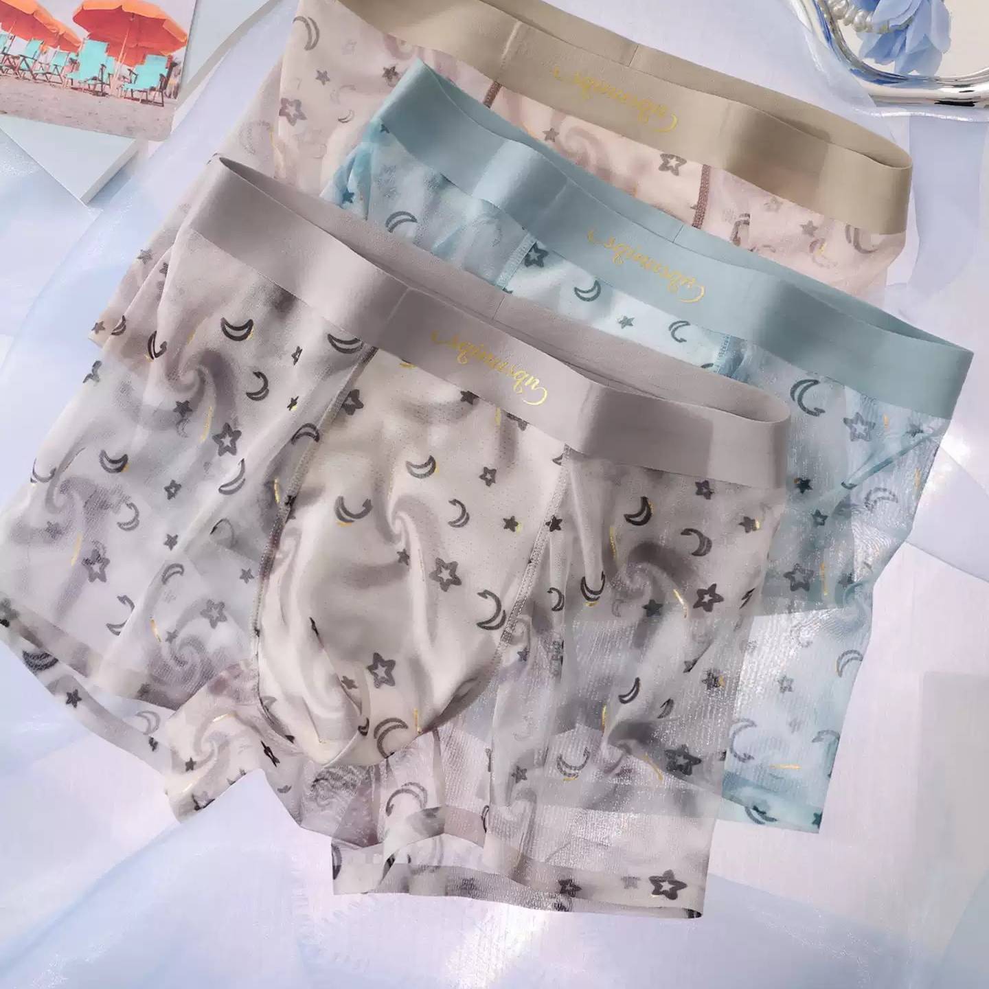 QS Ice-feel Breathable Mesh Boxer Briefs