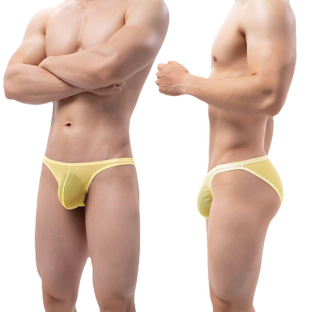 Striped transparent sexy briefs