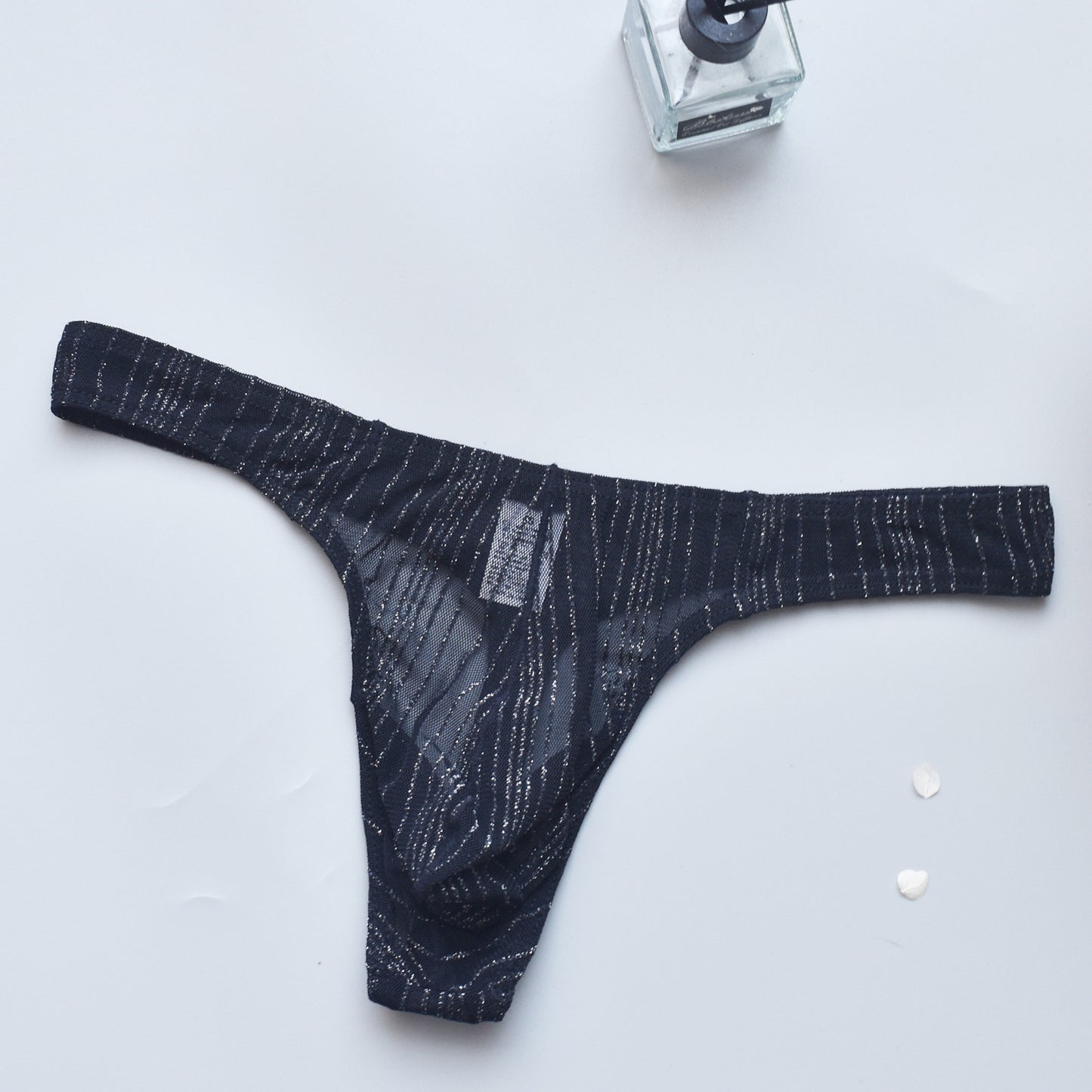 ZD Stripe Sheer Mesh Men Thong