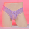 ZD Bow Decor Lace Thong