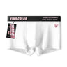 Vertical Rib Cartoon Print Slogan Wide Waist Boxer Briefs
