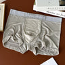 Hidden Rhombus Jacquard Letter Rib Waist Ice Silk Boxer Briefs