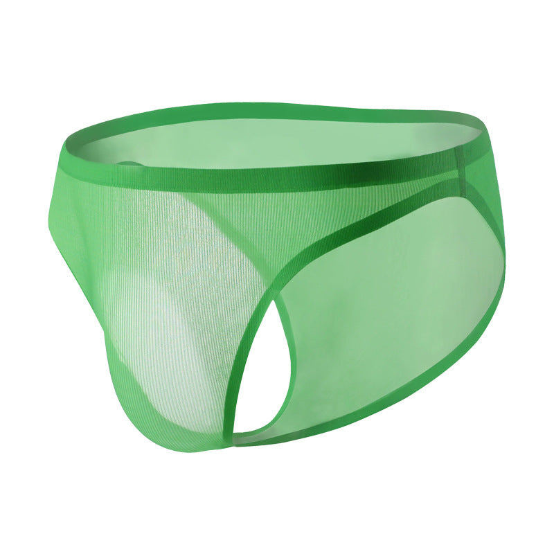 Thin Vertical Texture Stretch Breathable Low-Rise Men's Briefs