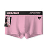 Vertical Rib Cartoon Print Slogan Wide Waist Boxer Briefs