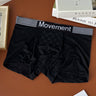 Hidden Rhombus Jacquard Letter Rib Waist Ice Silk Boxer Briefs