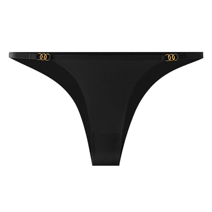 Metal Ring Thin Strap Minimal Low-Rise Thong