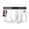 Vertical Rib Cartoon Print Slogan Wide Waist Boxer Briefs