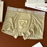 Hidden Rhombus Jacquard Letter Rib Waist Ice Silk Boxer Briefs