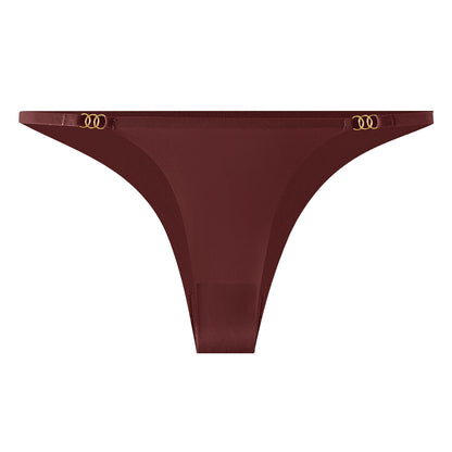 Metal Ring Thin Strap Minimal Low-Rise Thong