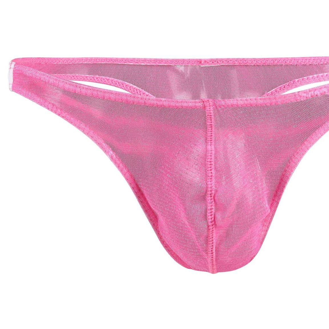 ZDStripe Waist Glitter Mesh Thong Pack