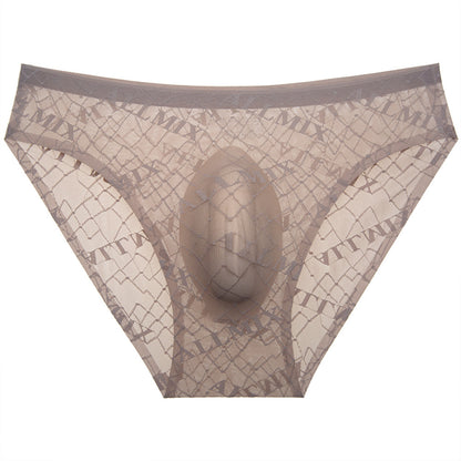 ZD Printed Sheer Mesh Men Brief